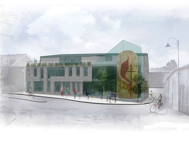 Innes architects, Cornwall, Competition, methodist chruch, perspective architecture, architect Innes architects, Cornwall, Competition, methodist chruch, perspective architecture, architect