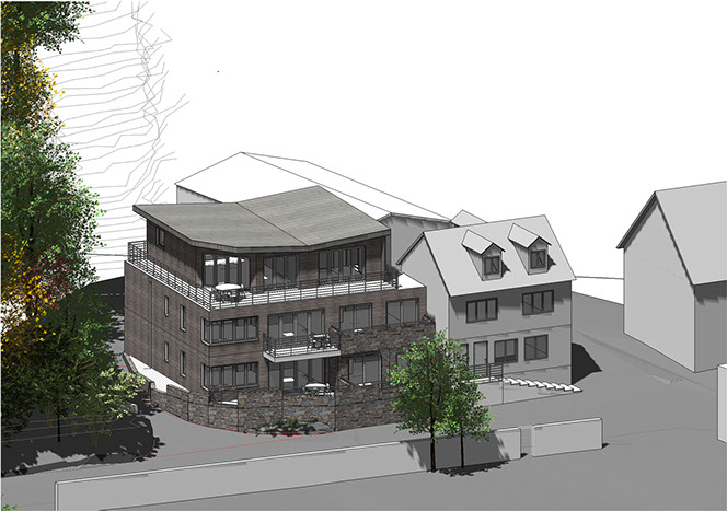 CGI, perspective, Innes architects, Woodside, architecture, architects, Cornwall 